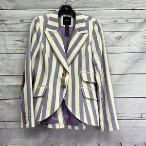 Smythe Size 8 Purple Stripe Blazer